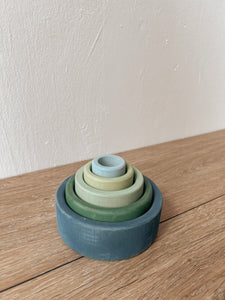 Pastel Wooden Sorting Bowls