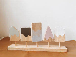 Pastel Wooden Popsicles Set