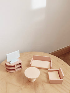 Wonderbox Pastel Dollhouse Furniture - Living Room Accessories