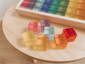 Acrylic Rainbow Counting Cubes - Set of 60 or 100