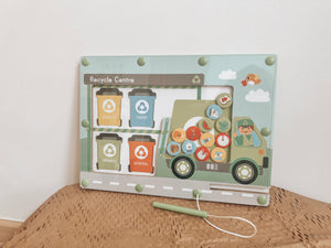 Wooden Recycle Truck Magnetic Board