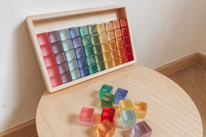 Acrylic Rainbow Counting Cubes - Set of 60 or 100
