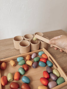 Wooden Cups Sorting Set