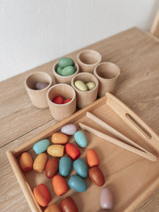 Wooden Cups Sorting Set