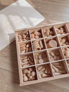 Wooden Loose Parts Discovery Set With Tinker Tray