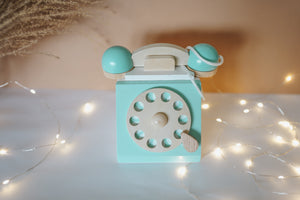 Mint Wooden Retro Phone