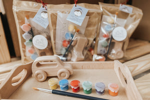 Wooden Car Painting Kit - Available in Sets of Party Packs
